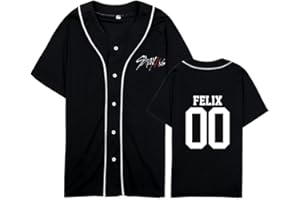 JUNG KOOK Stray Kids Shirt Felix Bangchan Hyunjin Lee Know Button Down Short Sleeve Shirts Straykids Jersey for Women