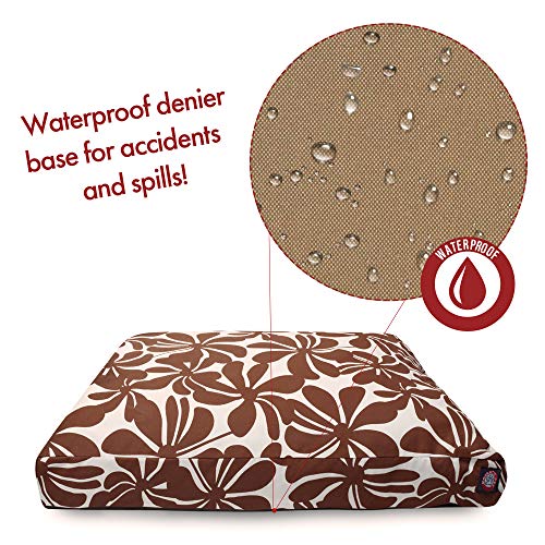 Chocolate Plantation Small Rectangle Indoor Outdoor Pet Dog Bed With