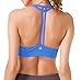 Queenie Ke Women's Light Support Cross Back Wirefree Pad Yoga Sports Bra Size S Color Blue