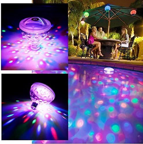 UFO 5 Modes Colorful Water Light,Floating Lamp for Swimming Pool/ SPA/ Bath Tub/ Party,Todder Kids Toy Party In The Tub(2 Pack)