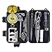 Outdoor Survival Gear Kit,10 in 1 Professional Emergency Survival Tool Kit with Fire Starter Whistle Survival Knife Flashlight Tactical Pen etc for Traveling Hiking Biking Climbing Hunting