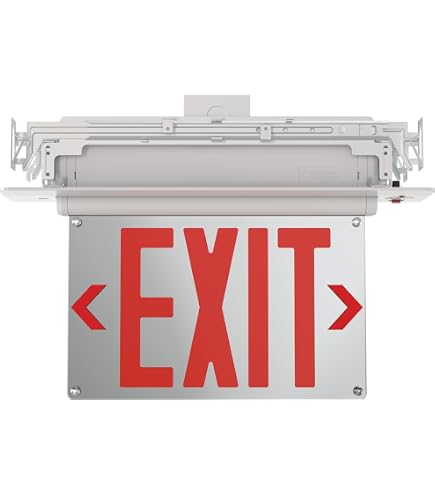 Panneau Signalisation Sortie LED Lithonia Lighting - Vert, Aluminium Brossé - 120/277V - NEUF