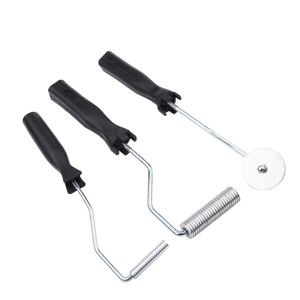 Alupre Fiberglass Roller Kit 3Pcs/set Aluminum Alloy Fiberglass Bubble Paddle Tool Laminating Roller Kit for Cleaning Compatible with FRP Mould