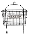 AMERICAN MERCANTILE Vintage Metal Bath Bin w/hooks - Bathroom Wall Organizer Black
