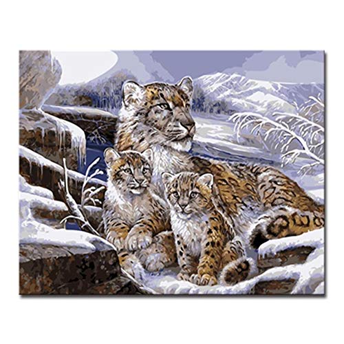 1000 puzzle Mumy and cap snow leopard