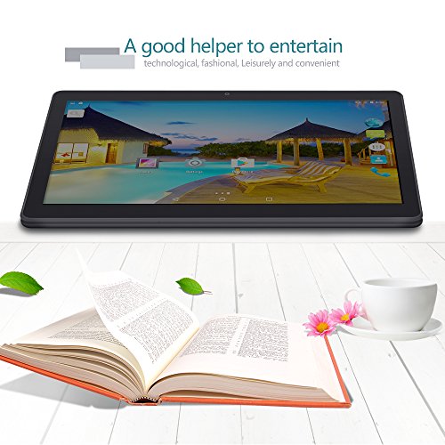Yuntab-101-inch-Tablet-Android-51-Wifi-Unlocked-3G-Phone-Tablet-PC-1GB16GB-MTK-6580-Quad-Core-IPS-Screen-1280x800-Dual-camera-Cell-phone-Support-2G-3G-Wifi-Dual-SIM-Card-Bluetooth-Black
