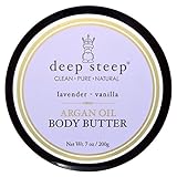 Deep Steep, Argan Oil Body Butter, Lavender - Vanilla, 7 oz (200 g)