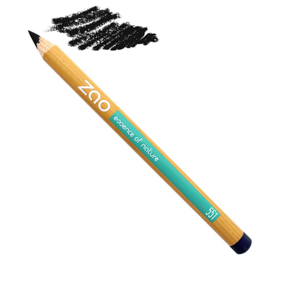 Zao Bamboo Pencil Eyes, Lips & Eyebrows 551 (Black) - 1.14 g