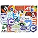 50 Pcs Program Vinyl Waterproof Stickers, for Laptop, Luggage, Car, Skateboard, Motorcycle, Bicycle Decal Graffiti Patches