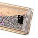 iPhone 5C Case,3D Liquid Brilliant Luxury Bling Glitter Liquid Floating Angle Girl Moving Hard Protective Cover for Apple iPhone 5C + Send Stylus Pen - Black Cat, Silver Liquid