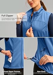 Soothfeel Women's Vest with Zipper Pocekts