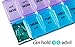 PuTwo 7-Day Pill Organizer, Weekly AM/PM Pill Box with 14 Compartments, Large Pill Case Twice a Day