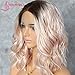 Sapphirewigs Short Dark Brown Ombre Rose Pink Water Wave Daily Makeup Heat Resistant Hair Perruque Women Beauty Blogger Comgirl Wedding Party Present Synthetic Lace Front Wigs