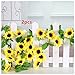 Sunflower Yellow Artificial Flower Sunflower Wreath Decorative Fake Flower Home Flower Decoration Creative Flower Vine Wedding Decoration Hawaiian Party Supplies Wall Flower Decoration（2PCS）