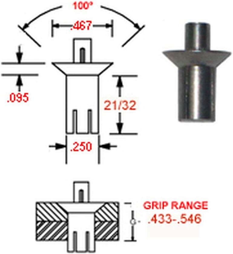 Timeless Classic 38 508 16 16 Aluminum Drive Rivet 1 4 Diameter X 433 546 Grip Range Countersunk Head Plain Finish Pack Of 25 Pieces Offering 100 Gym Gardik New Thesp Sch Gr