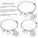 iJuqi Teacher Appreciation Gift Idea - 3PCS Stainless Steel Expendable Inspirational Bangle Bracelet Set, Best Teacher Jewelry, Thank You Gifts for Women, Christmas Birthday