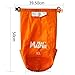 Waterproof Dry Bag with 2 Adjustable Straps and Emergency Whistle | Perfect Snow Sports, Water Sports, Camping, Backpacking, All Wet Outdoor Activities by Peak Master (Black and Orange, 10 Liter)