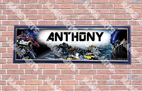 Personalized / Customized Transformers Movie #2 Name Poster with Frame - Home Wall Decor Birthday Party Door Banner