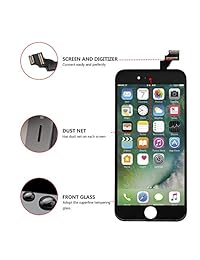 Pantalla de repuesto para iPhone (Verizon T-Mobile Sprint AT&T) con digitalizador LCD, incluye kit de herramientas de reparación y cristal templado