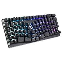 Ergonomic Keyboard Natural Wired Mechanical Gaming Keyboard, X-Bows Ergo USB RGB Backlt MS TKL Sculpt Keyboard for Microsoft HP LG PC Laptop etc (86 Keys Brown Switch)