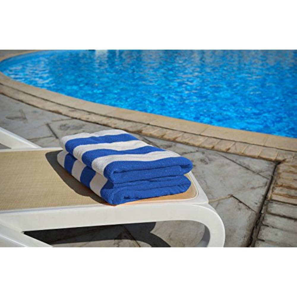 Cabana Stripe Beach Towels (4 Pack, 30 X 60 Inches) Large Pool Towels