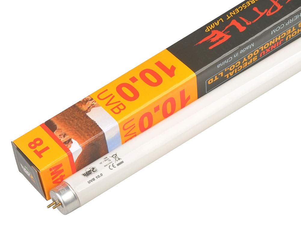 LUCKY HERP 10.0 Fluorescent Desert Terrarium Tube Lamp,UV Bulb,14 Watt,T8