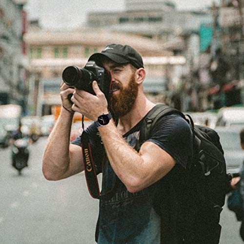 (2 Stück) 20mm Silikon Kautschuk Uhrenarmband mit Schwarzer Schnalle, Schnellverschluss Uhrenarmbänder, Ersatzarmband 20mm,Smart Watch Strap mit Edelstahl Metall Schließe,20mm Schwarz