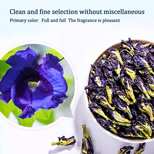 Yan Hou Tang Butterfly Pea Flower Tea Dried Blue Tea Ultraviolet Butterfly-Pea Loose Leaf Herbs Pure Premium Large Petals Clitoria Purple Tea 112g