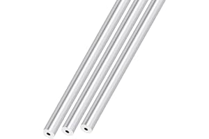 METALLIXITY 6063 Aluminum Tube (6mm OD x 2mm ID x 300mm L) 3Pcs, Aluminum Round Tubing - for Home Furnishing, Machinery, DIY Handicraft