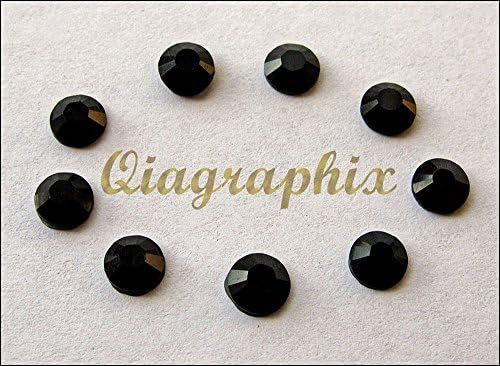 Qiagraphix SS30H: 3 x 288 Pcs (6 gross) DMC Iron On Hotfix Crystal Rhinestones Jet Black SS30, 6.4~6.6mm