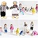 Dolls Family Wooden Dolls Playset Wooden Figures Set of 7-Piece People for Children House Pretend Gift
