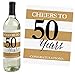 Big Dot of Happiness We Still Do - 50th Wedding Anniversary Decorations for Women and Men - Wine Bottle Label Stickers - Set of 4