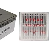 Organ DB X 1 Industrial Sewing Machine Needles for JUKI DDL-555, Singer, Brother,16X257 Sizes 70/10 80/12, 90/14, 100/16 - Total 10 Assorted Needles