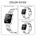 Wearlizer Stainless Steel Band Compatible for Fitbit Versa/Versa 2/Versa Lite Bands Women Men,Ultra-Thin Lightweight Replacement Band Strap Bracelet Compatible for Versa Accessories Silver