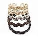 Merrylight® Srunchy Scrunchie Plaited Braid Bun Hairpiece Hair Band Gripper Headband Maker (Dark Mixed Golden & BrownT4/12)