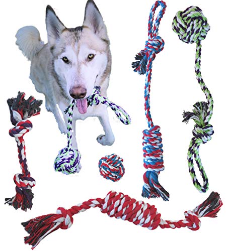 ROPE DOG TOYS FOR SMALL DOGS AND MEDIUM DOGS - BENEFITS NONPROFIT DOG RESCUE - DOG CHEW TOYS FOR SMALL AND MEDIUM BREEDS - COTTON DOG TOYS FOR BOREDOM - Thumbnail 3