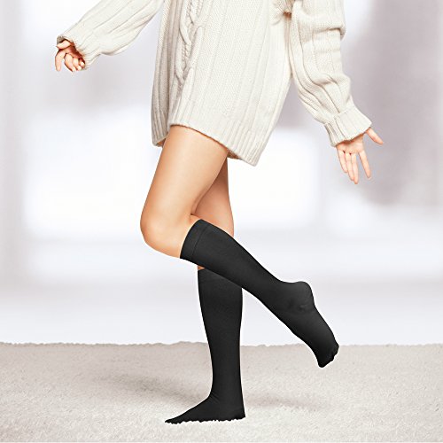 Fytto 1080 Thermal Compression Socks, Warm 15-20mmHg Graduated Compression for Optimal Circulation - Relieves Edema, Varicose Veins, and Leg Fatigue - Black, Medium