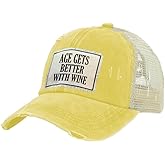 BRIEF INSANITY Vintage Distressed Trucker Hat - Funny Snapback Hat | Unisex Adult Cap