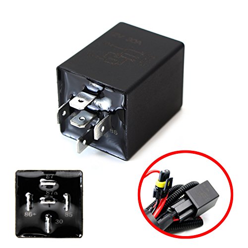 iJDMTOY (1) 10-Second Time Delay Relay Module, 5-Pin 12V 30A SPDT, For Automotive Lighting