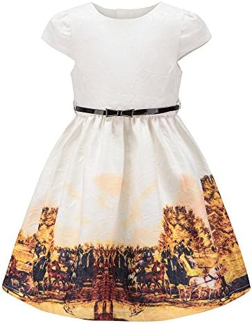 childdkivy Girls Autumn Dresses Floral Shift Dress Party Princess