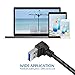 UCEC USB 3.0 Extension Cable, Male to Female 90 Degree Short Extension Cord 6 Inch Extender, Up & Down Angle, 2 Pack (Black)