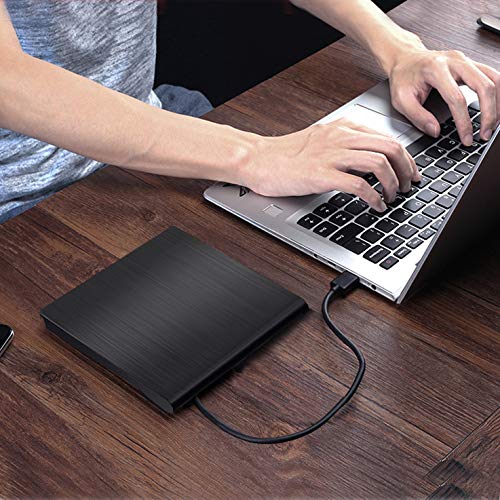 External DVD CD Drive, GZDL USB 3.0 Portable CD DVD +/-RW Drive Burner Slim DVD/CD ROM Rewriter Player Superdrive, High Speed Data Transfer for Laptop MacBook Desktop PC, Plug and Play