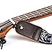 CLOUDMUSIC Jacquard Ukulele Strap Hawaiian Silver Purple Flowers Strap Button Free(Silver and Purple Flower)