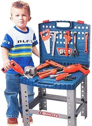 Amazon Co Jp 子供用 工具セット ミニワークセンター 持ち運び便利な おもちゃ の ツールセット Mgc Japan Trade Diy 工具 ガーデン
