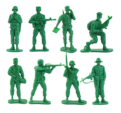 Well Pack Box Green Bucket of 24 Giant Army Men Tall Action Figures Soldiers Perfect for Sandbox Bathtub Party