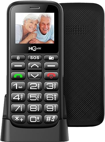 RS1 Unlocked Senior Mobile Phone，SOS,4G-LTE Big Button Cell Phone for the Elderly，Big Sound Dual SIM Senior Phone with Bluetooth5.0,1000mAh Large Battery, FM,10 Days Standby, Type-C (Black)