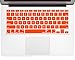 Kuzy - ORANGE Keyboard Silicone Cover Skin for Macbook / Macbook Pro 13