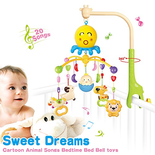image for EXERCISE N PLAY Dreamful Bed Ring, Musical Crib Musical Mobile Bed Bel
