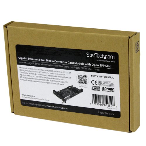 StarTech.com Gigabit Ethernet Fiber Media Converter Card Module with Open SFP Slot (ET91000SFP2C)
