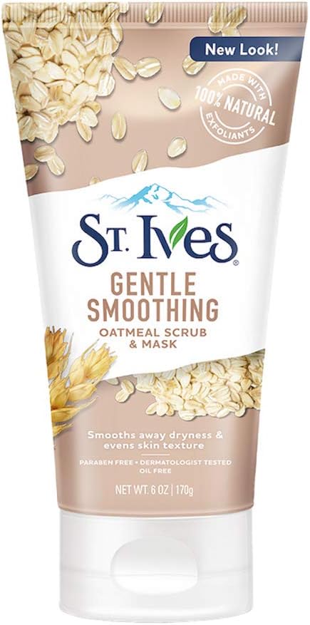 St Ives Gentle Smoothing Oatmeal Scrub & Mask 170G, 170 g (Pack of 1)